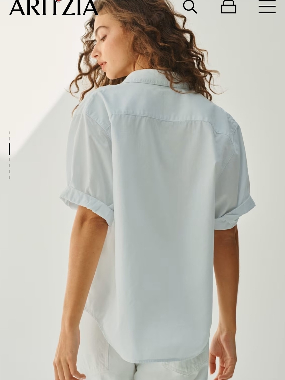 Aritzia Denim Forum The Jane Shirt, Size Medium - Picture 7 of 11